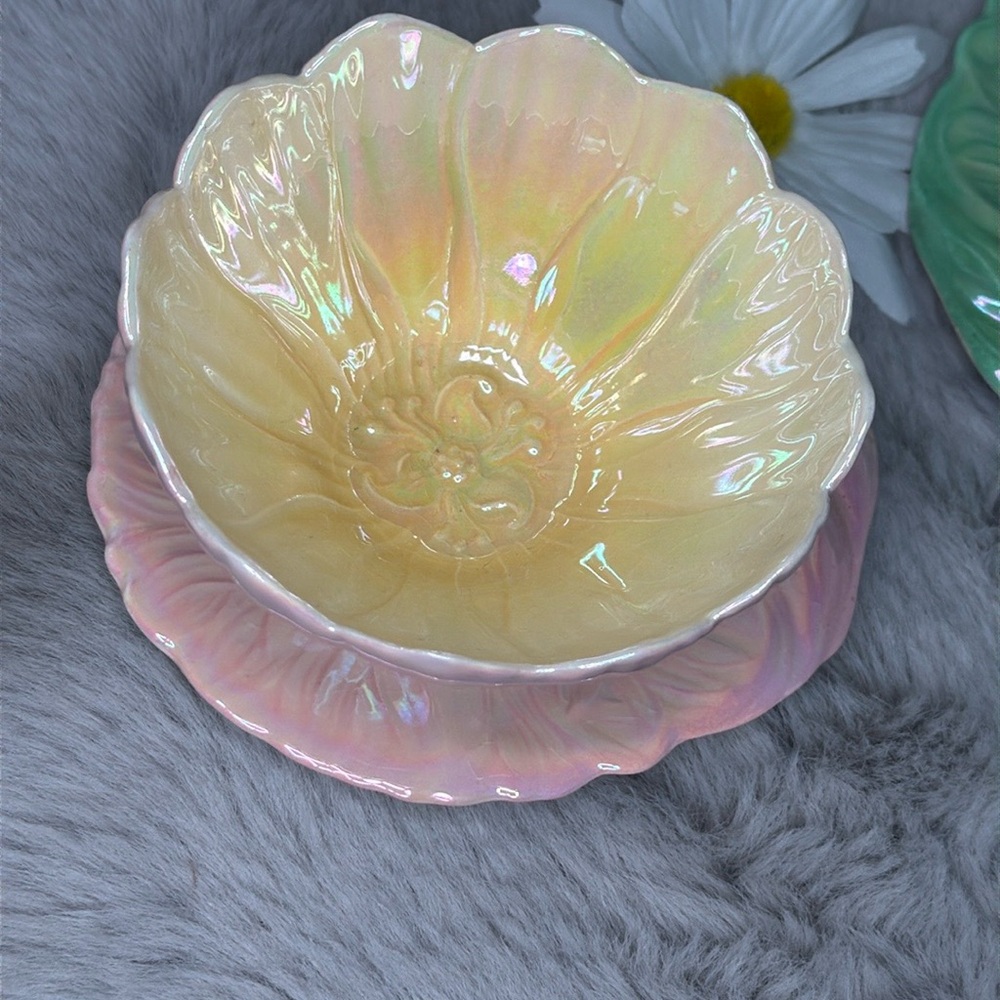 🪷LOTUS FLOWER Bowl with attached plate🪷 - Picture 5 of 7